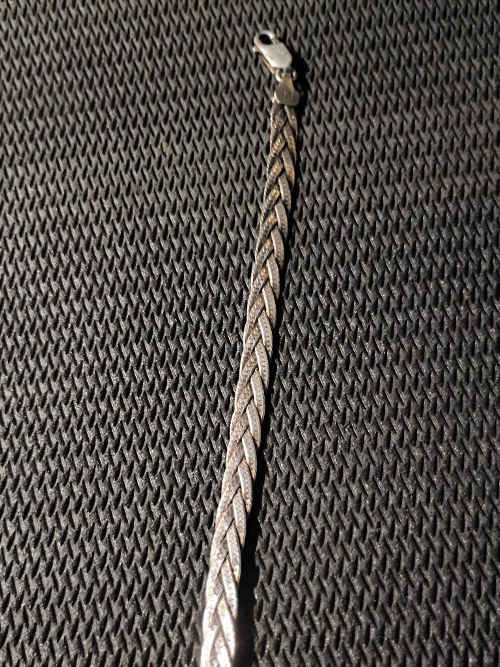 Italian Woven flat Sterling Bracelet